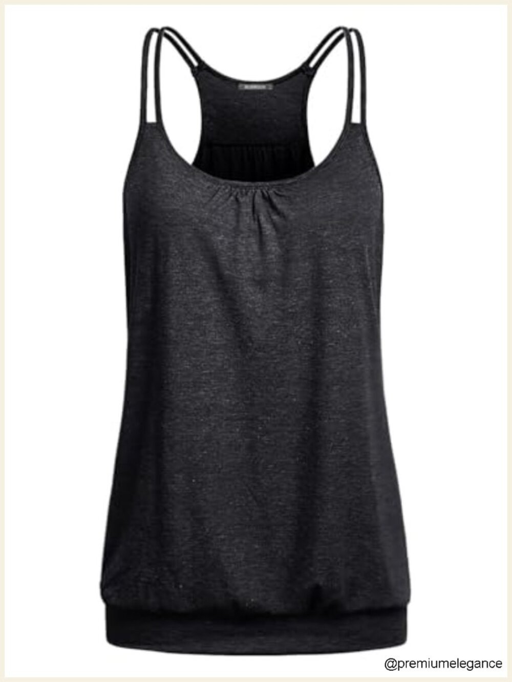 Women's Racerback Sports Cami Tank Top Scoop Neck Spaghetti Strap